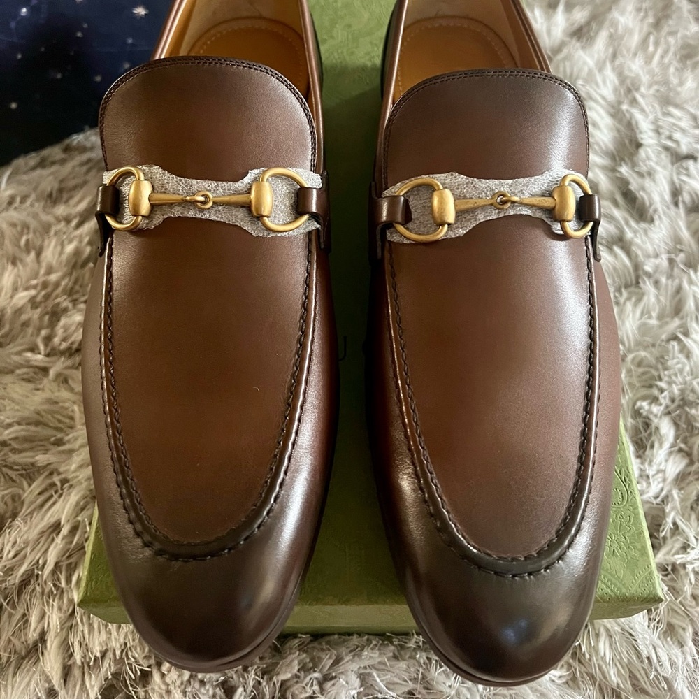 Gucci Leather Loafers Sz 10. NWT